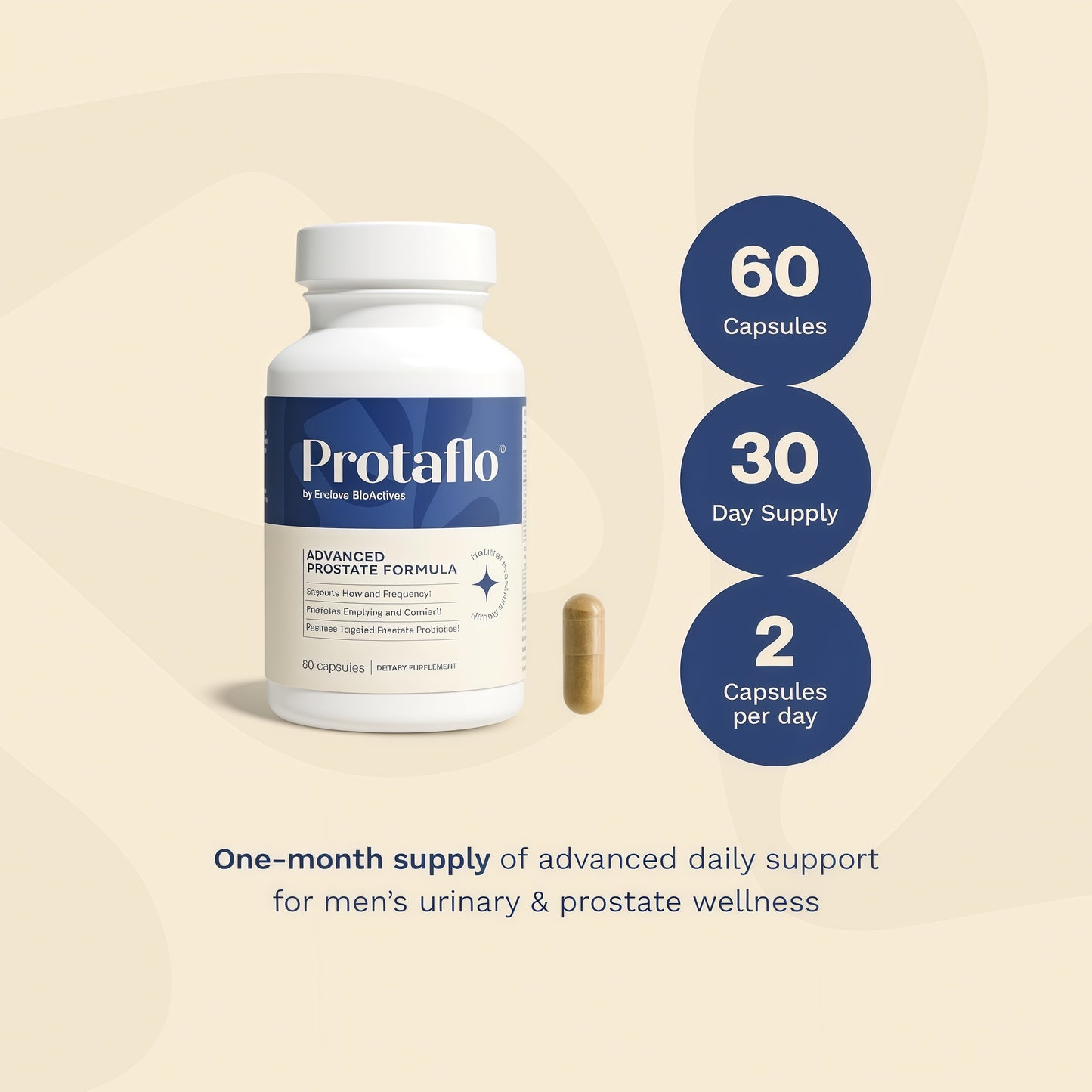 Prostate Support for Men, Urinary Flow & Bladder Care, 60 Capsules | With probiotics, black walnut, nettle, turmeric, lycopene, pumpkin seed, vitamin D3 & K2, zinc & selenium