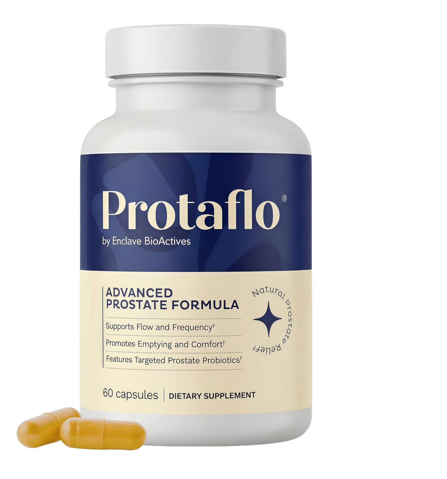 Prostate Support for Men, Urinary Flow & Bladder Care, 60 Capsules | With probiotics, black walnut, nettle, turmeric, lycopene, pumpkin seed, vitamin D3 & K2, zinc & selenium